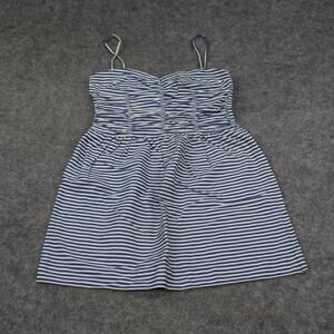 Polo Ralph Lauren Dress Womens‎ 10 Blue White Sundress Summer Lined Striped D